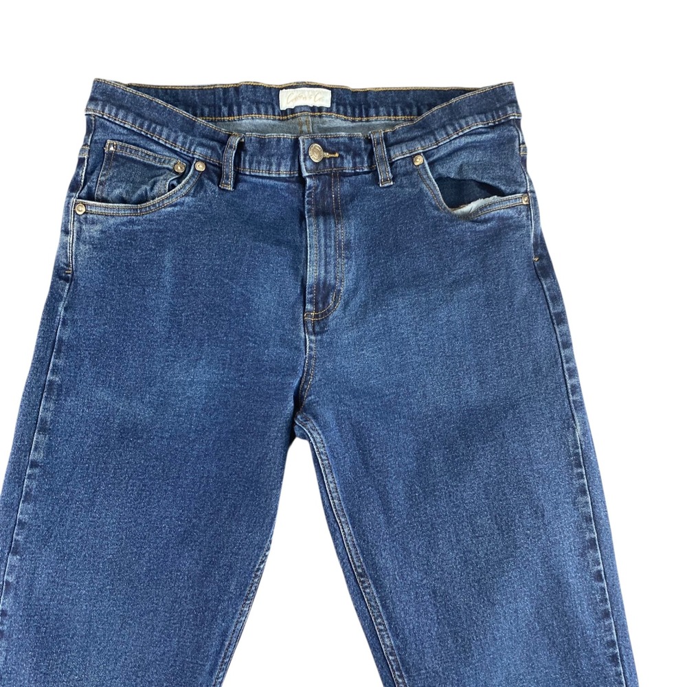 Cotton & Co Mens Dark Wash Straight Leg Denim Jeans‎ W34 L34 - Picture 2 of 8